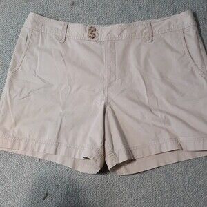 eddie bauer Chino shorts cotton spandex twill 18 xl nwot summer white beige